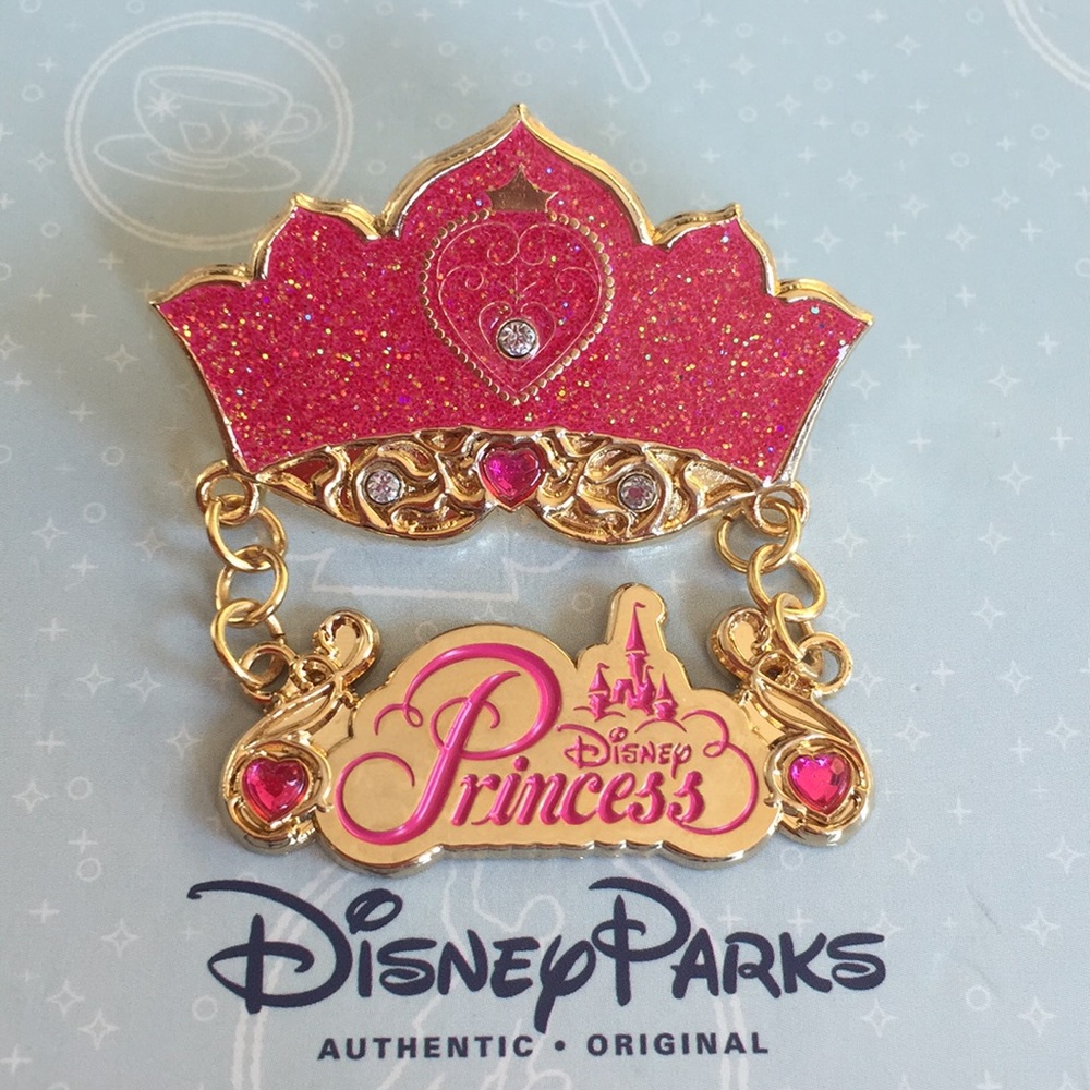Disney Parks Princess Glitter Dangle Pin